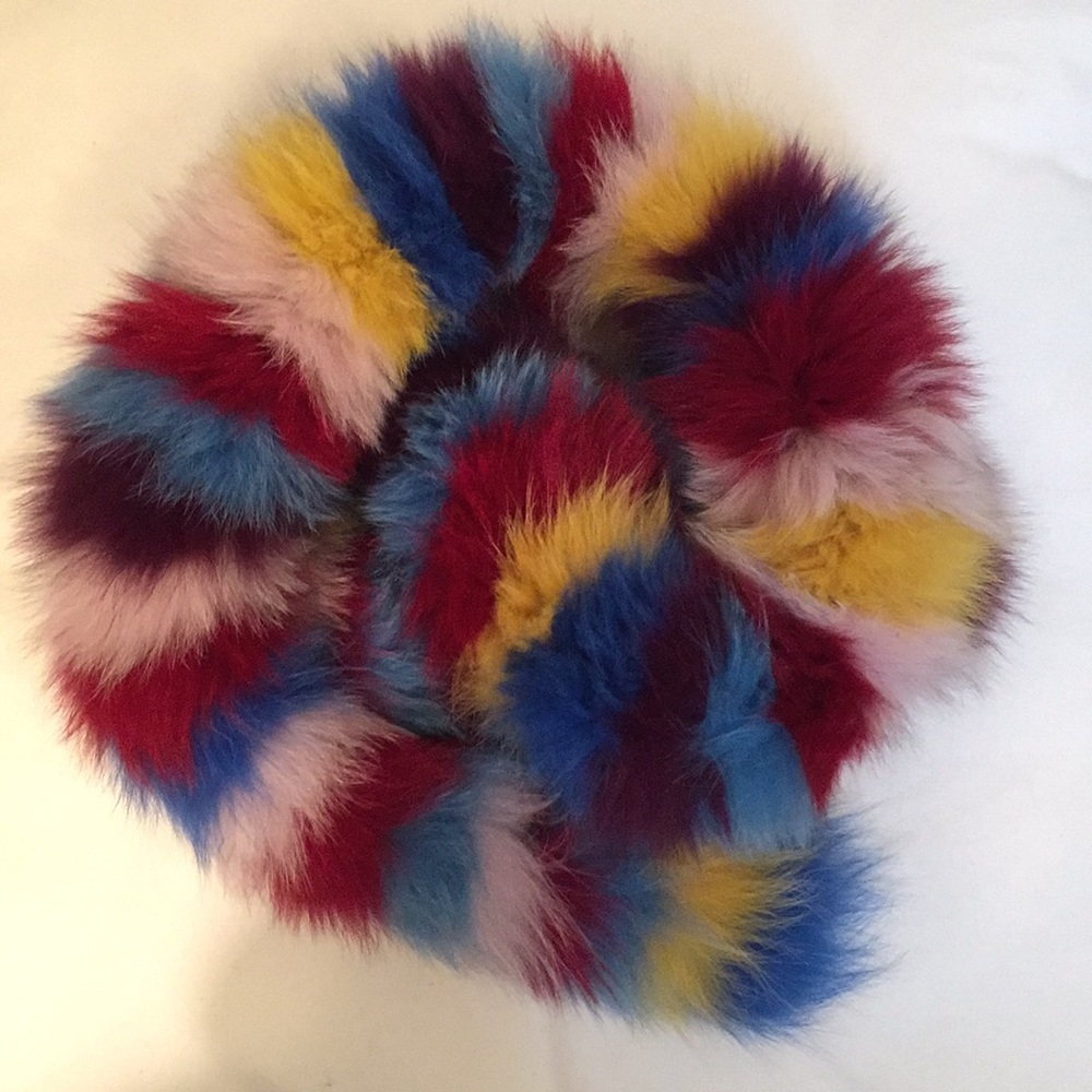 Jocelyn Multicolor Fox Fur Scarf